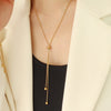 Personalized Snake Chain Adjustable Y Necklace Clavicle Pendant Stainless Steel Necklace Women's Holiday Gift - Image 5