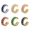C-Shaped Clips Gold Color Cubic Zirconia Crystal Earrings No Piercing Required Women's Jewelry Fairy-Style Clip Earrings - Image 2