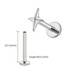 Titanium 16G Four-Pointed Star Cartilage Earring Helix Tragus Stud Flatback Labret Nose Stud Piercing - Image 10