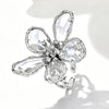 Crystal Flower Big Open Ring for Women Party Summer Holiday Statement Jewelry - Image 9