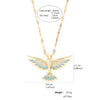 Yupsk Stainless Steel Cubic Zirconia Phoenix Pendant Necklace for Women Buling Crystal Unisex Jewelry Gift - Image 6