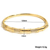 316L Stainless Steel Bangle Bracelet with Cubic Zirconia Details in Gold-Tone - Image 31