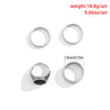 4Pcs Retro Simple Stackable Stainless Steel Wide Ring Men's Gothic Pattern Metal Finger Ring Hip Hop Casual Jewelry - Image 10