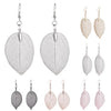 Tree Leaf Shape Dangle Earrings for Women Alloy Hollow Bright Dangle Hook Earrings Wedding Jewelry Gift - Image 4