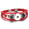 Leather 18MM Snap Button Bracelet Bangle Handmade Braided Leather Snap Bracelets for Women Men Buttons Jewelry - Image 4