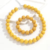 Two-Piece Acrylic Bead Necklace and Bracelet Set with Geometric Shapes - Image 18