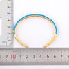 Zircon Cuff Bangles Bracelet for Women Cubic Zirconia Gold Plated Dripping Oil Beach Vacation Jewelry Party Gifts - Image 2
