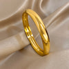 Smooth Stainless Steel Cuff Bracelet with Three Width Options - Image 4