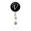 26 English Letters Brooch A-Z Initial Round Glass Ball Pendant Retractable Badge Reel For Women Gifts Jewelry - Image 29
