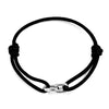 Two Oval Rings Interlock Steel Rope Bracelet - Image 1