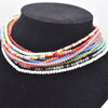 Color Crystal Glass Necklace Statement Short Chain Necklace For Women 3mm Crystal Glass Beads Chain Necklaces Jewelry - Image 5
