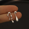 Sliver Color Asymmetrical Water Drop Earrings for Woman Retro Punk Hip Hop Metal Geometric Irregular Earrings Jewelry - Image 4