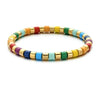 Colorful Enamel Heart Bead Bracelet with Elastic Fit in Multiple Colors - Image 21