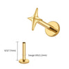 Titanium 16G Four-Pointed Star Cartilage Earring Helix Tragus Stud Flatback Labret Nose Stud Piercing - Image 14