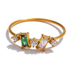Chic Bling Colorful Cubic Zirconia Thin Ring Stainless Steel Finger CZ Jewelry - Image 7