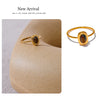 Stone Stainless Steel Oval Thin Chic Ring Women Pvd Plated Jewelry Accessories Gift - Image 13