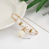 Imitation Pearl and Rhinestone Safety Pin Brooch with Multiple Designs - Image 34