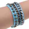 Purple Goth Bracelets For Women Punk Boho Emo Spike Rivets PU Leather Charm Bracelet Cuff Bangles Festival Jewelry Party Gifts - Image 11