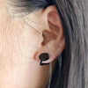 Stainless Steel Pressure Earrings Non-pierced Gold Color Keloid Pressure Earrings Black Color Creative Cartilage Ear Cuff - Image 1