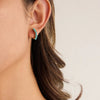 Vintage Turquoise Imitation Pearl Clip Earrings For Women Gold Plated Stainless Steel Earrings Jewelry Gift - Image 2