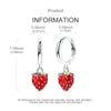 Silver Earrings Women Delicious Strawberry Drop Earring For Anniversary Wedding Jewelry Gifts - Image 4
