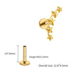 Titanium Starburst Climber Helix Stud Earring 16G Celestial Star Cartilage Earlobe Piercing Jewelry - Image 9