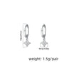 Flower Pendant Huggie Hoop Earrings in Stainless Steel with Gold-Tone or Silver-Tone Options - Image 9