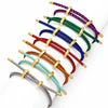 Ocesrio Multicolor Brass Bracelet Wrist Chain Thread String Adjustable Stainless Steel de joyería - Image 1