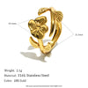Spiral Open Series Ring Twisted Multi-layered Ring Hammed Flower Stainless Steel Jewelry Accessories - Image 14