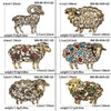 Classic Rhinestone Metal Sheep Brooches for Women Unisex Zodiac Animal Pins Casual Party Jewelry Accessories Gifts - Image 6