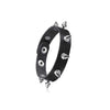 80s Black Round Square Gothic Spike Bracelet Punk Rock Bracelet Studded Faux Leather Bracelet for Men Women - Image 8
