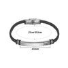 Braided Leather and Stainless Steel Bracelet with 21 cm Length - Image 32
