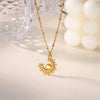 Stainless Steel Geometric Necklace For Women Sun Sunflower Pendant Clavicle Chain Aesthetic Jewelry Accessories - Image 25