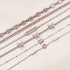 Simple Stainless Steel White Zircon Geometric Bracelet Butterfly Letter M Stackable Bracelet Women's Access - Image 5