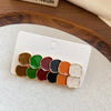 12 Pcs Multi-color Dripping Oil Square Heart Stud Earrings for Women Cute Small Irregular Ear Studs Daily Dating Jewelry Sets F - Image 4