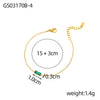 Women Jewelry Gold Plated Stainless Steel Necklace Cz Zircon Pendant 12 Month Birthstone Bracelet - Image 9