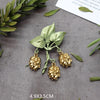 Green Botanical Brooch Pin with Leaf and Flower Designs - Image 42