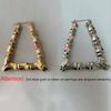 Ethnic Style Geometric Hoop Earrings Gold Silver Color Alloy Tone Bamboo Punk Women Big Hollow Creole Women - Image 6