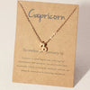 1Pcs 12 Zodiac Sign Necklace for Women 12 Constellation Charm Chain Pendant Choker Birthday Jewelry with Cardboard Card - Image 8