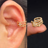Cubic Zirconia Ear Cuff Clip On No Piercing Wrap Earring - Image 35