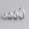 Silver Simple Matte Bohemian Round Ear Buckle for Women Punk Unisex Rock Hoop Earring Jewelry Accessories - Image 35