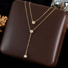 316L Stainless Steel Clover Flower Zircon Necklace For Women Clavicle Neck Chain Jewelry Gift - Image 13