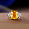 Yellow Cubic Zirconia Ring with Geometric Bezel and Multiple Sizes - Image 13
