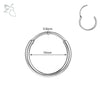 ZS 1PC Round Crystal Nose Piercing Silver Color Septum Ring Stainless Steel Nose Clicker Cartilage Piercing 20G Body Jewelry - Image 17