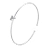 gold plated micro-set zirconia 26 letters A-Z simple unisex bracelet lucky letters bracelet silvery - Image 9