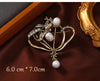 Pearl Accent Heart Brooch with Metal Floral Details - Image 13