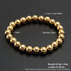 Stainless Steel Gold Plated Elastic Beaded Bracelet Stackable Design Unisex For Daily Commute And Party Wear - Image 10