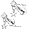 4pcs 16G 18G Threaded Earrings Studs Labret Lip Studs Steel CZ Zircon Nose Rings Ear Lip Piericing - Image 6