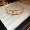 Zircon Bow Cuff Bracelet for Women Korea Charm Bracelet Personality Wedding Dainty Accessories - Image 19