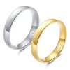 Gold Plated Ring Colour Women's Simple Couple's Wedding Ring Engagement Jewellery Gift - Image 2